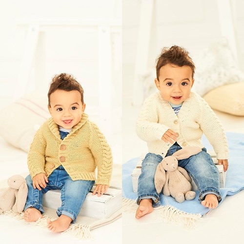 Knitting Pattern Stylecraft Bambino DK No. 9760 Baby Cable Cardigans