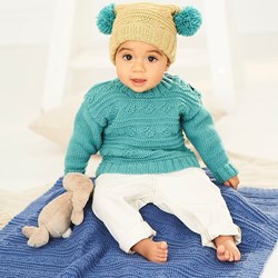 Knitting Pattern Stylecraft Bambino DK No. 9761 Baby Sweater, Hat and Blanket