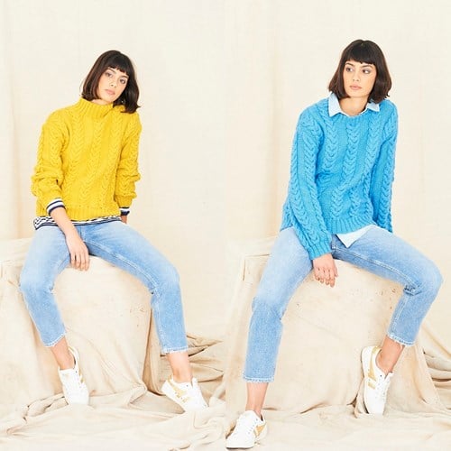 Knitting Pattern Stylecraft Special Aran No. 9768 Cable Sweater