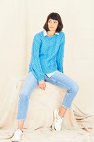 Knitting Pattern Stylecraft Special Aran No. 9768 Cable Sweater-3