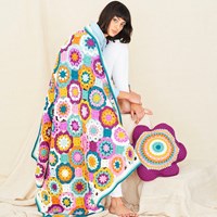 Crochet Pattern Stylecraft Special Aran No. 9771 Playful Posy Blanket-2