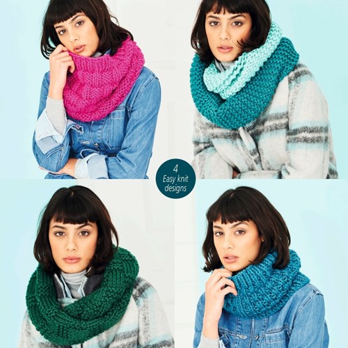 Knitting Pattern Stylecraft Special XL Super Chunky No. 9791 Snoods