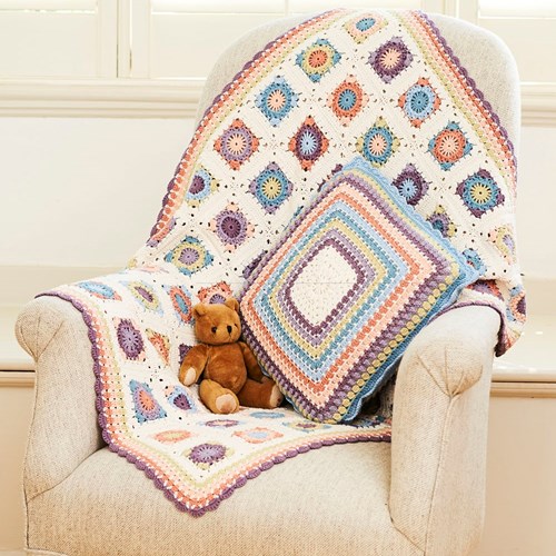 Crochet Pattern Stylecraft Naturals - Bamboo + Cotton DK No. 9804 Blanket & Cushion