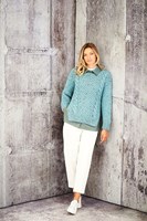 Knitting Pattern Stylecraft Special XL Tweed Super Chunky No. 9806 Ladies Sweater and Jacket-2
