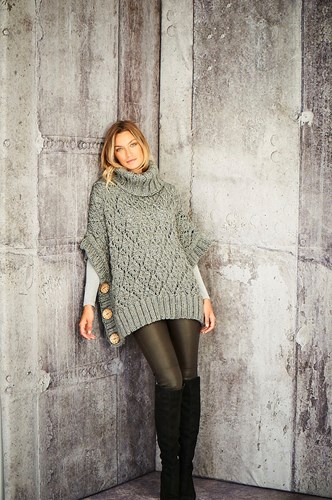 Knitting Pattern Stylecraft Special XL Tweed Super Chunky No. 9807 Ladies Poncho and Sweater-2
