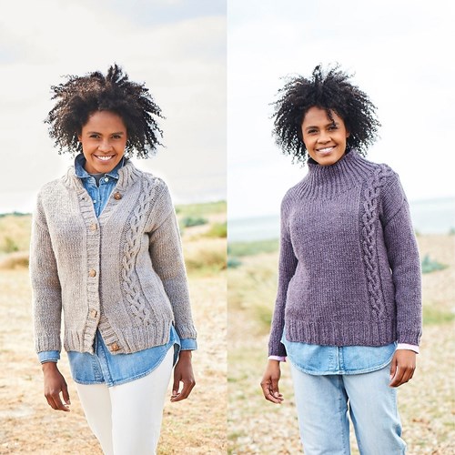 Knitting Pattern Stylecraft Softie Chunky No. 9812 Cardigan and Sweater