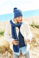 Knitting Pattern Stylecraft Special Aran With Wool No. 9820 Sweater, Hat, and Scarf-3