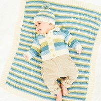 Knitting Pattern Stylecraft Naturals - Bamboo + Cotton DK No. 9831 Cardigan, Hat & Blanket