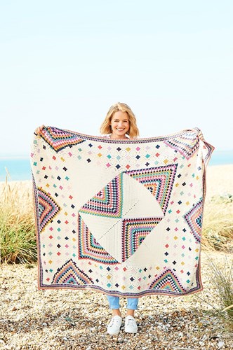 Granny Square Celebration Blanket Crochet Kit-3