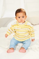 Knitting Pattern Stylecraft Bambino Prints DK No. 9841 Baby Sweater and Hoodie-2
