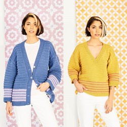 Knitting Pattern Stylecraft Bellissima DK No. 9847 Cardigan and Sweater