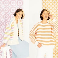 Knitting Pattern Stylecraft Bellissima DK No. 9852 Sweater and Cardigan