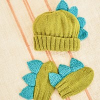 Knitting Pattern Stylecraft Bellissima DK No. 9853 Danny the Dinosaur Toy, Hat, and Mittens-3