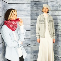 Knitting Pattern Stylecraft ReCreate DK No. 9858 Cardigans and Snood
