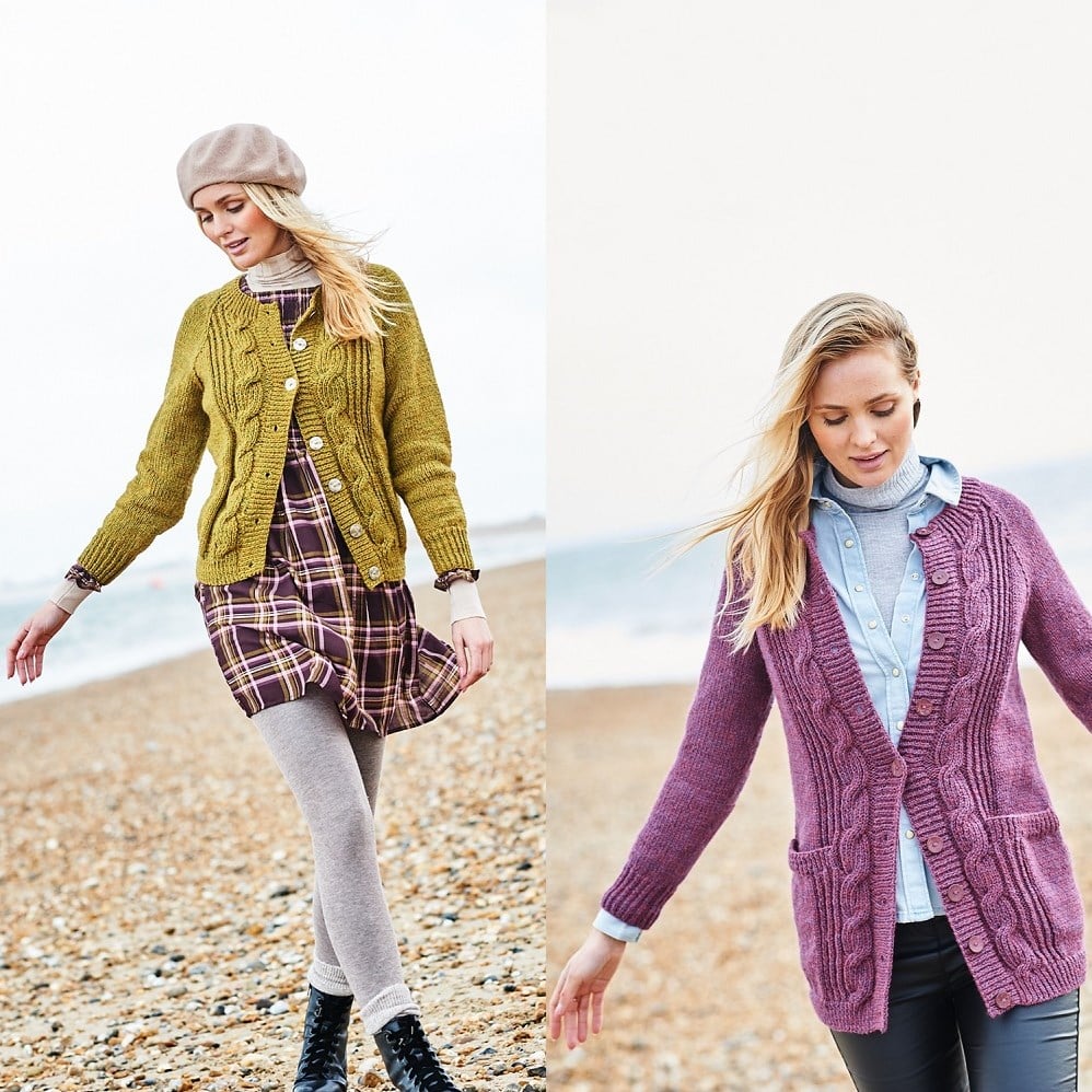 Aran cardigan knitting patterns deals