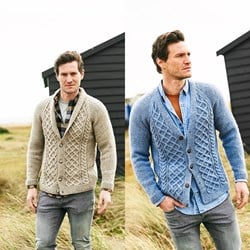 Knitting Pattern Stylecraft Highland Heathers Aran No. 9876 Men’s Cardigans