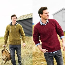 Knitting Pattern Stylecraft Highland Heathers Aran No. 9877 Men’s Sweaters