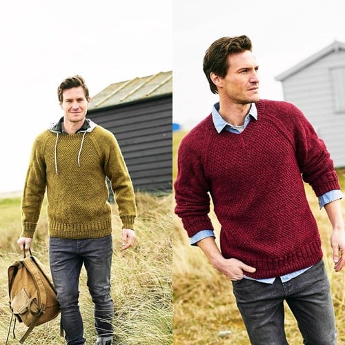 Knitting Pattern Stylecraft Highland Heathers Aran No. 9877 Men’s Sweaters