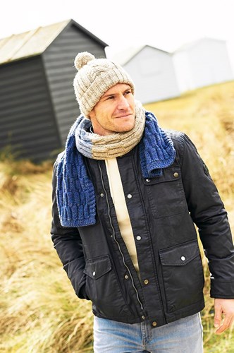 Knitting Pattern Stylecraft Highland Heathers Aran No. 9878 Men’s Hats and Scarves-3