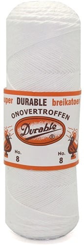 Durable Knitting Cotton No. 8 09 White