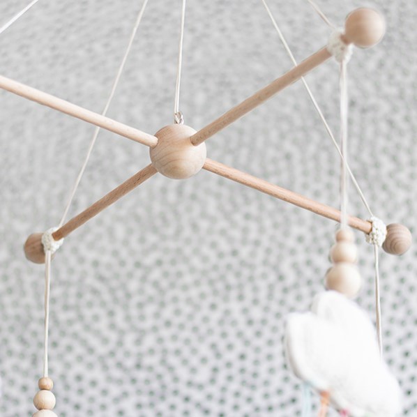 Go Handmade Wooden mobile 6-armed | Yarnplaza.com