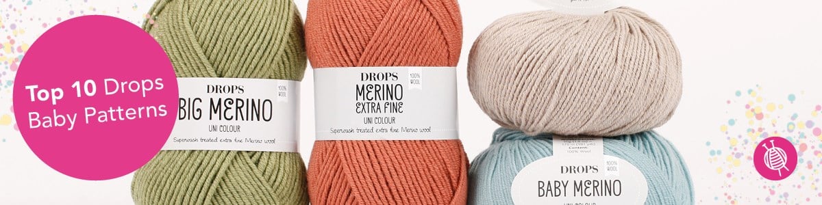 Top 10 free patterns for babies from Drops