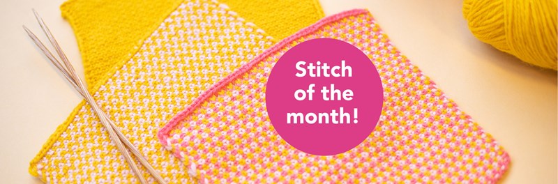 Stitch of the Month – Knit Linen Stitch
