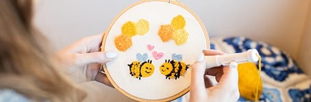 Punch into spring with our free spring punch needle patterns