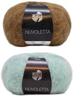 Nuvoletta Raglan Coat Knitting Kit 1 Camel/Turquoise 36/40-2