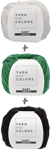 Yarn and Colors Black White and Bright Scarf Crochet Kit 087 Amazon-2