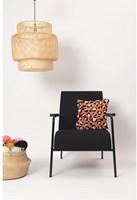 Leopard Print Cushion Punch Needle Kit 1 Orange/Black/Candy pink