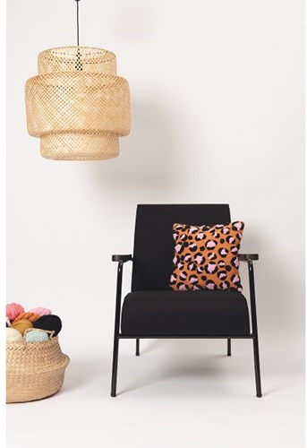 Leopard Print Cushion Punch Needle Kit 2 Cream/Anthracite/Naturel