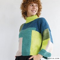 Knitting Pattern Katia Boomer Sweater-2