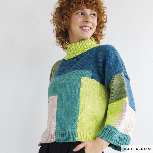 Knitting Pattern Katia Boomer Sweater-2