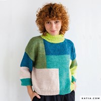 Knitting Pattern Katia Boomer Sweater