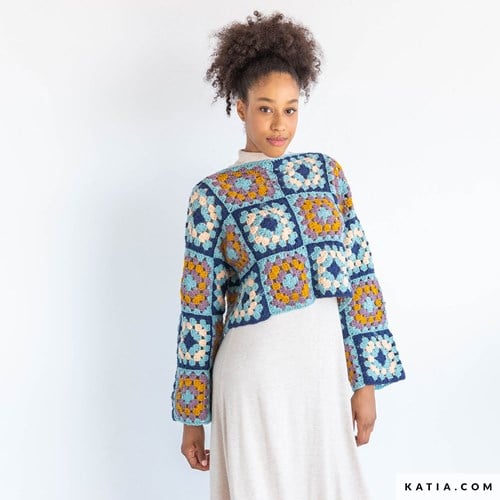 Crochet pattern Katia Instagranny Sweater, Blanket and Shawl