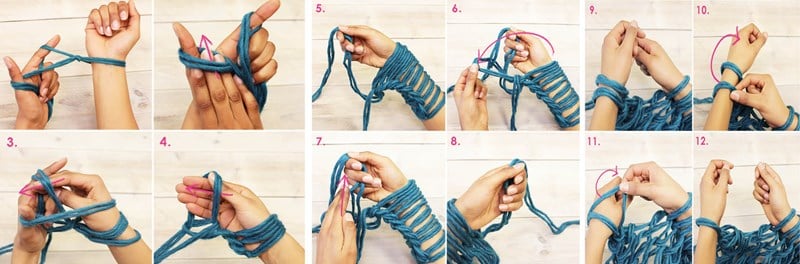 Arm Knitting – How to Arm Knit a Cowl