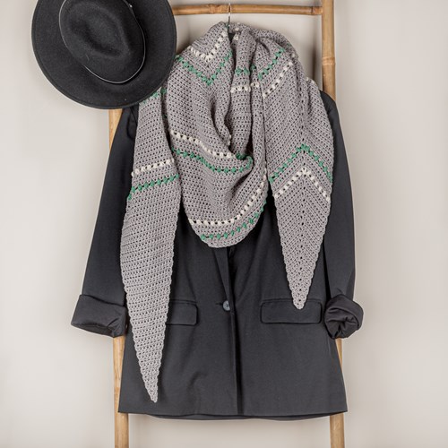 Crochet Pattern Yarn and Colors Asymmetrical Scarf-2