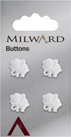 Milward Button Elephant White 13mm (4 pieces)