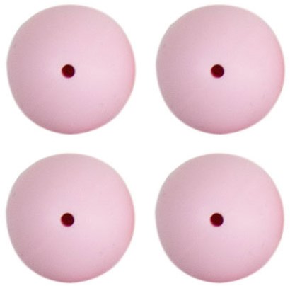 Go Handmade Silicone Beads 4 Pieces 28 Baby Pink
