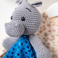 Hippopotamus Cuddle Cloth – Go Handmade Sensory Kit Yarn and Crochet Kit-2