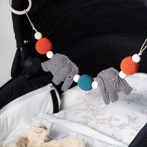 Elephant Stroller Spanner – Go Handmade Sensory Kit Crochet Kit