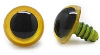 Plastic Safety Eyes Basic Yellow (per pair) 24mm