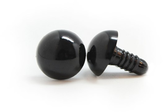 Plastic Safety Eyes - 15mm Black - 4 Pairs