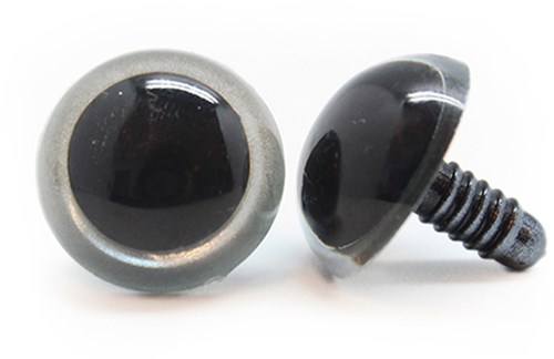 Plastic Safety Eyes Basic Silver (per pair) 21mm