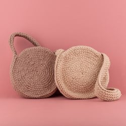Crochet Pattern Yarn and Colors Basket Bag