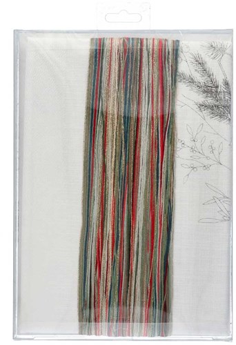 Rico Christmas Wreath Tablecloth Embroidery Kit-2