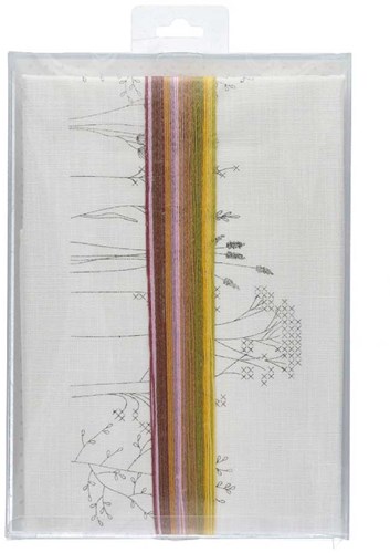 Rico Herbal Meadow Table Runner Embroidery Kit-2