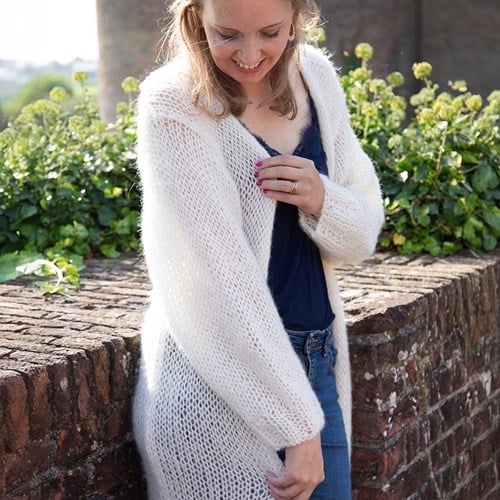 Knitting Pattern Cardigan Long Elegant-2
