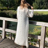 Knitting Pattern Cardigan Long Elegant-3